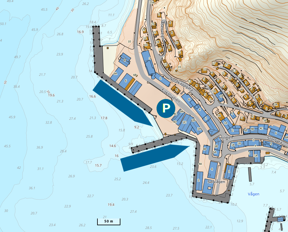 Karte Hafen Honningsvåg, Norwegen - North Cape Sightseeing-Tour zum Nordkap